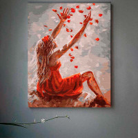 Картина за номерами Пелюстки кохання Strateg 30х40 см SS-6553