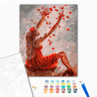 Картина за номерами Пелюстки кохання Strateg 30х40 см SS-6553