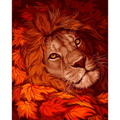 Картина по номерах Осінній лев Strateg 40х50 см DY201 Картина по номерах Осінній лев Strateg 40х50 см DY201