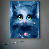 Картина за номерами Зеленоке кішеня Strateg 40х50 см GS373