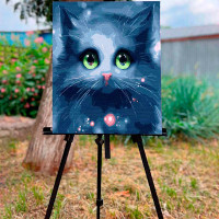 Картина за номерами Зеленоке кішеня Strateg 40х50 см GS373