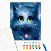 Картина за номерами Зеленоке кішеня Strateg 40х50 см GS373