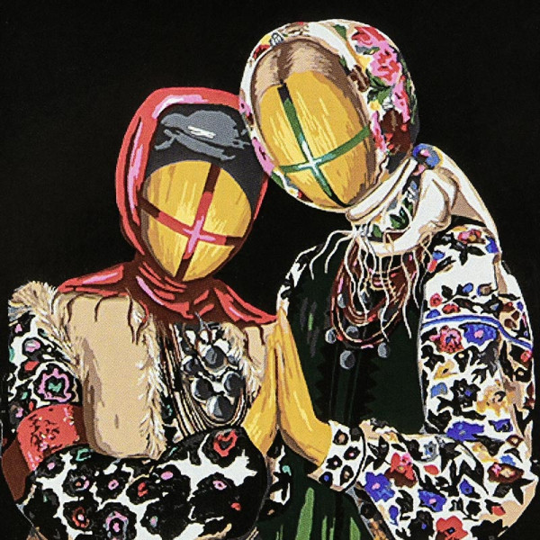 Картина за номерами Stateg Разом на чорному фоні 40х40 см AV4040-90