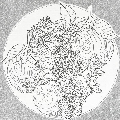 Набір для розпису-антистрес Strateg Ягідна гармонія 30х30 см JCEE37121