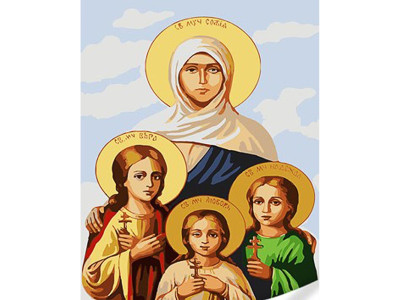 Картина за номерами Stateg Віра Надія Любов та їх матір Софія 30х40 см SS1118