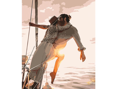 Картина за номерами Stateg Поцілунок над морем 40х50 см HH067