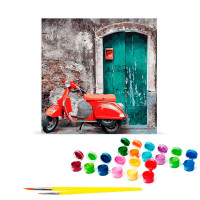 Картина за номерами "Сусідський мопед" 40х40 см 11206-AC
