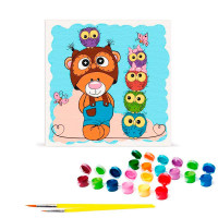 Картина за номерами "Ведмежатко з совенятами" 30*30 см 15564-AC