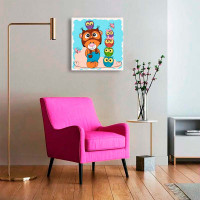 Картина за номерами "Ведмежатко з совенятами" 30*30 см 15564-AC