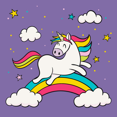 Картина за номерами "Грайлива єдиноріжка" 30*30 см 15000-AC Картина за номерами "Грайлива єдиноріжка" 30*30 см 15000-AC