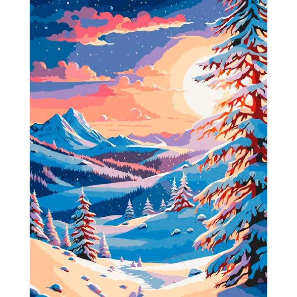 Картина за номерами "Зима в горах" ArtCraft 40*50 см 11047-AC