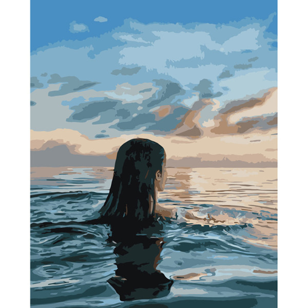 Картина за номерами Розчинившись у воді Strateg 30х40 см SS-6544