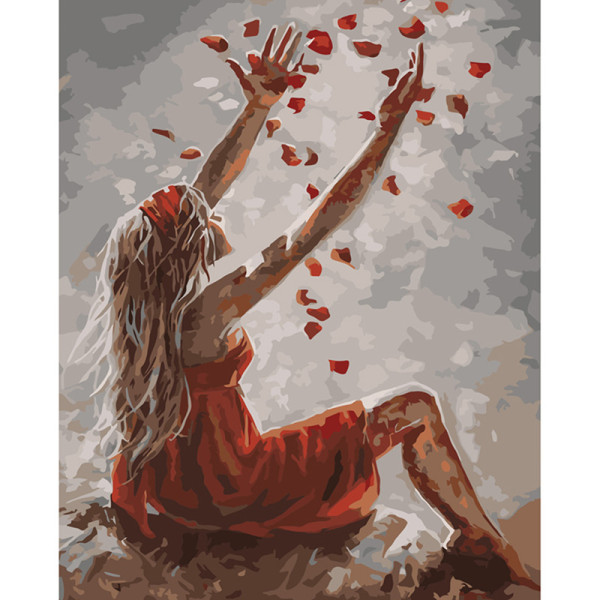 Картина за номерами Пелюстки кохання Strateg 30х40 см SS-6553