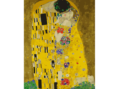 Картина по номерах Густав Клімт Поцілунок Strateg 40х50 см GS1172