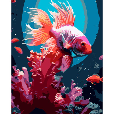 Картина за номерами Strateg Рожева риба 40x50 см VG032
