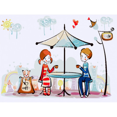 Картина за номерами Перше побачення 30*40 КНО2626 Картина за номерами Перше побачення 30*40 КНО2626