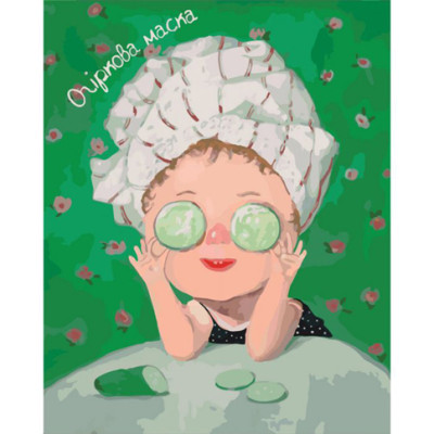 Набір для розпису за номерами Огіркова маска 40*50 см KNG012 Набір для розпису за номерами Огіркова маска 40*50 см KNG012