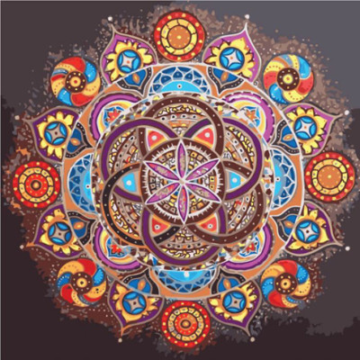 Картина за номерами Пейзаж "Мандала життя" КНО2817 Картина за номерами Пейзаж "Мандала життя" КНО2817