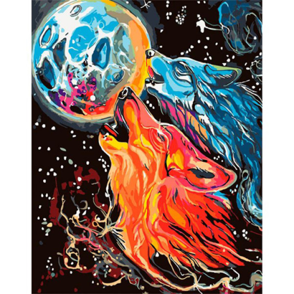 Картина за номерами Безстрашні вовки 40*50 КНО4007