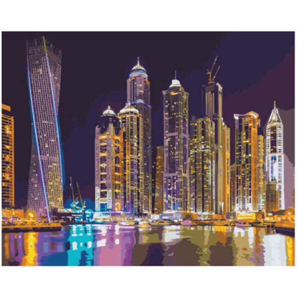 Картина за номерами Нічний мегаполіс 40 * 50 КН2184
