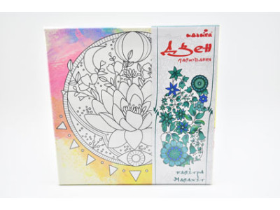 Набір для розпису на полотні . Дзен малювання . Нічний лотос DZ644