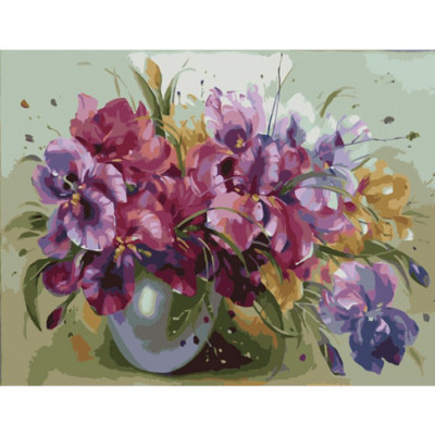 Картина за номерами Букет яскравих ірисів 40*50 КНО1118