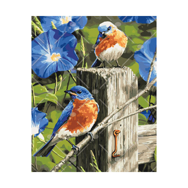 Картина за номерами Весняні гості 40*50 КНО4090