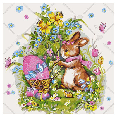Картина за номерами "Великодній помічник" 40*40 см КНО4113