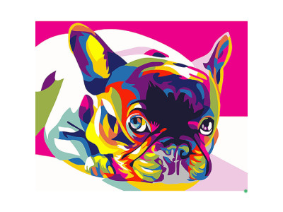 Картина за номерами Райдужний французький бульдог 40*50 см GX26200