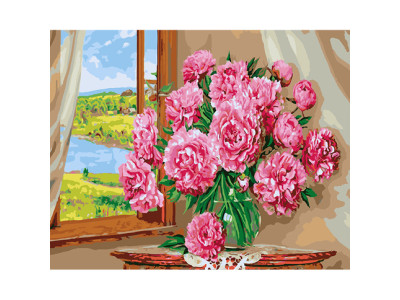Картина за номерами Яскраві півонії 40 x 50 см GX9904