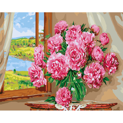 Картина за номерами Яскраві півонії 40 x 50 см GX9904