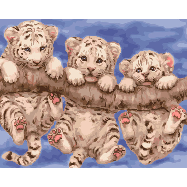 Картина за номерами "Тигренята" тм Лавка Чудес 40 x 50 см у коробці LC20147