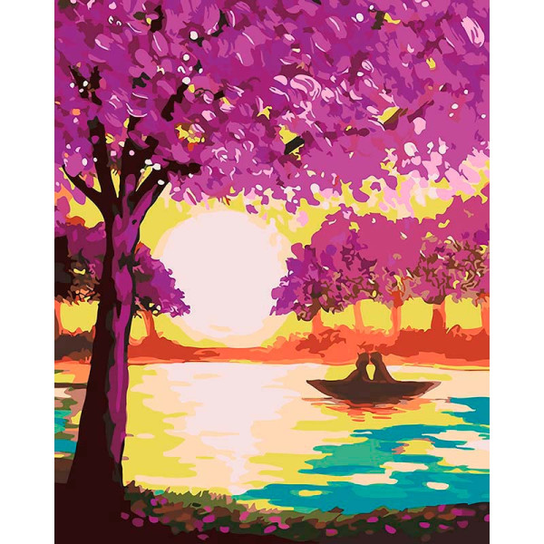 Картина за номерами "Прогулянка закоханих" км Лавка Чудес 40 x 50 см у коро LC30004