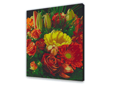 Картина за номерами з лаком ArtCraft квіти "Експресивний букет" 40х50 см 13121-AC