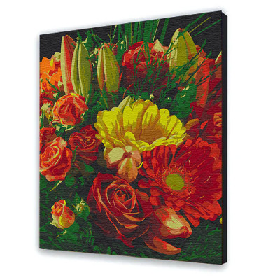 Картина за номерами з лаком ArtCraft квіти "Експресивний букет" 40х50 см 13121-AC