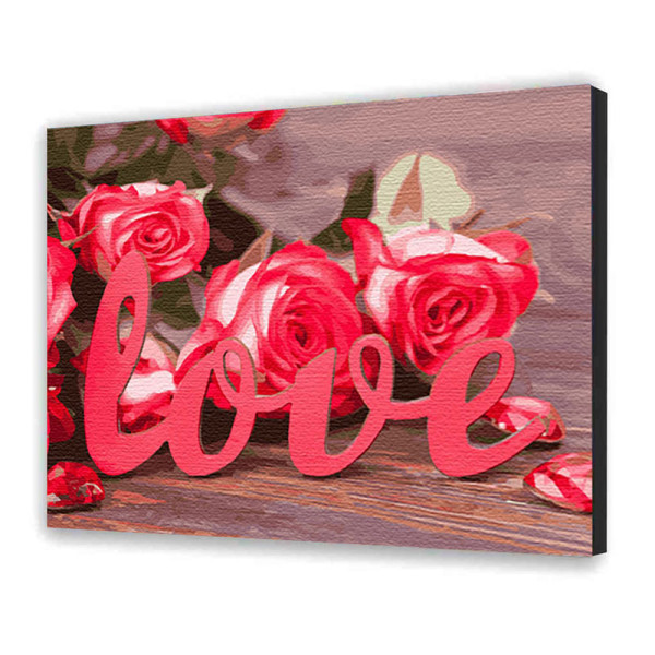 Картина за номерами з лаком ArtCraft квіти Art Craft "Троянди кохання" 40х 12118-AC