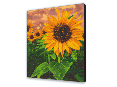 Картина за номерами з лаком ArtCraft квіти "Яскравий соняшник" 40х50 см 13120-AC