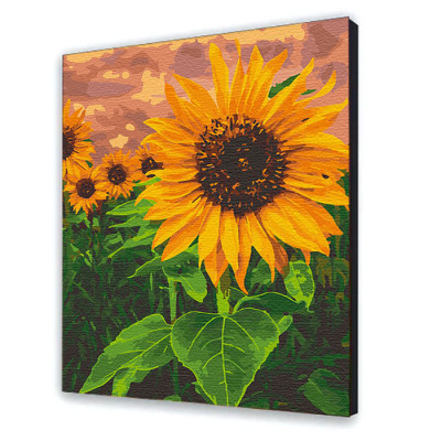 Картина за номерами з лаком ArtCraft квіти "Яскравий соняшник" 40х50 см 13120-AC