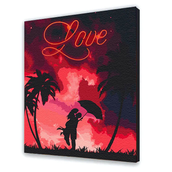 Картина за номерами "Пара під парасолькою" 40*50 см 10322-AC