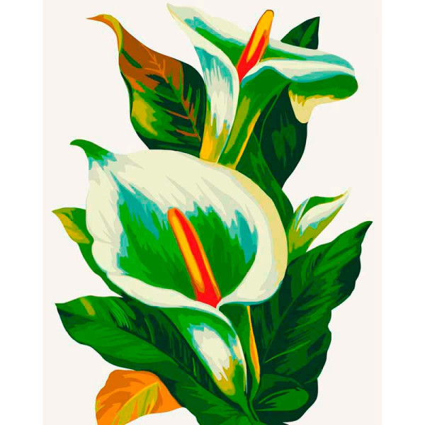 Набір для розпису "Білі калли" 40*50 см без підрамника 13128-ACNF