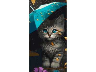 Картина за номерами "Миле кошеня" 40*80 см 11534-AC