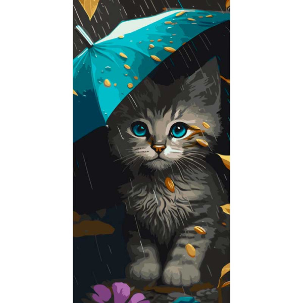 Картина за номерами "Миле кошеня" 40*80 см 11534-AC