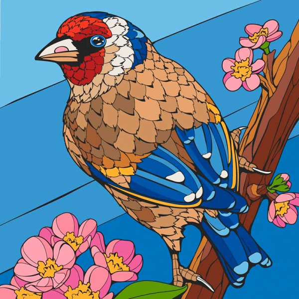 Набір для розпису "Щиголь" 30*30 см 11532-AC