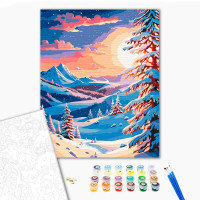 Картина за номерами "Зима в горах" ArtCraft 40*50 см 11047-AC