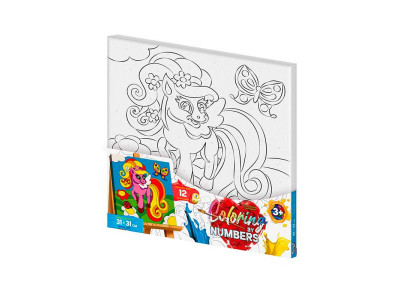 Картина за номерами Danko Toys "Coloring by numbers" Поні 31*31 см CBN-01-02