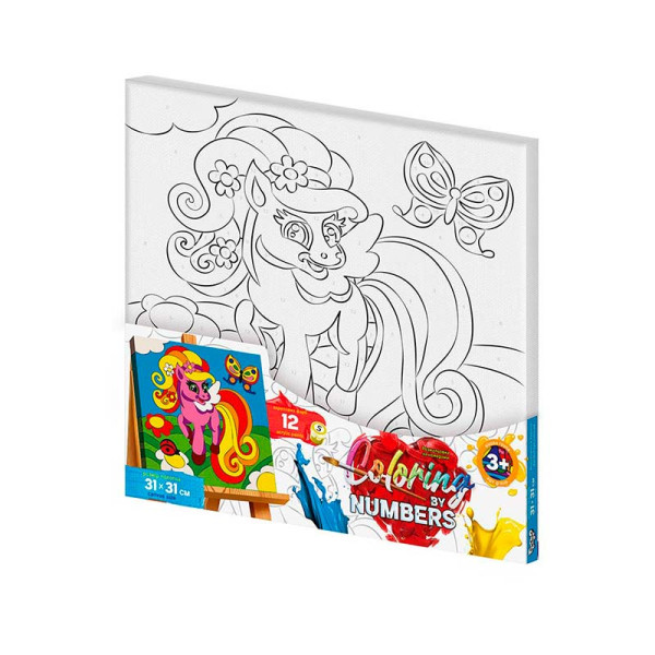 Картина за номерами Danko Toys "Coloring by numbers" Поні 31*31 см CBN-01-02