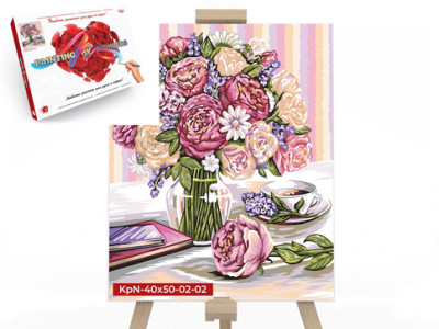 Креативна творчість Картина за номерами на полотні 40х50 см "Букет" KpN-40х50-02-02