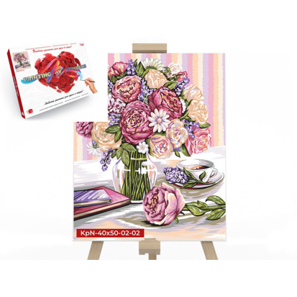 Креативна творчість Картина за номерами на полотні 40х50 см "Букет" KpN-40х50-02-02