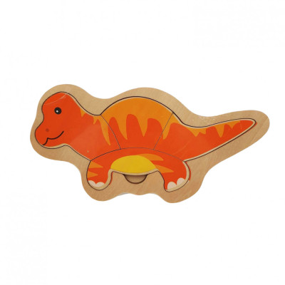 Деревянная игрушка Пазлы MD 2283-17(Динозавр оранжевый)