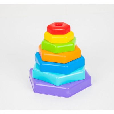 Игрушка развивающая "Пирамидка-радуга" в коробке 39363